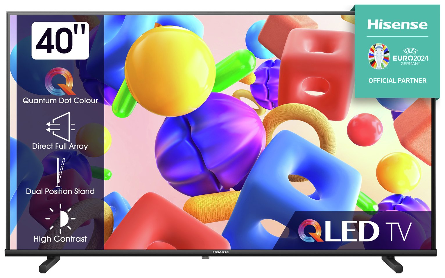 Hisense 40 Inch 40A5KQTUK Smart Full HD HDR QLED Freeview TV