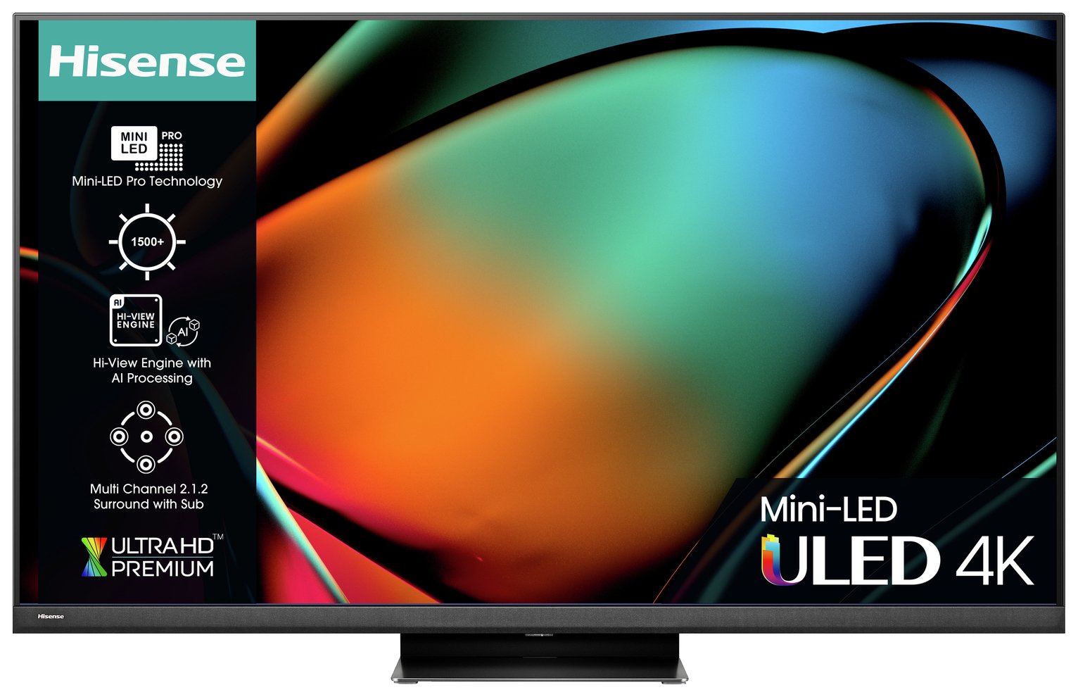 Hisense 55 Inch 55U8KQTUK Smart 4K 144Hz UHD HDR Mini LED TV