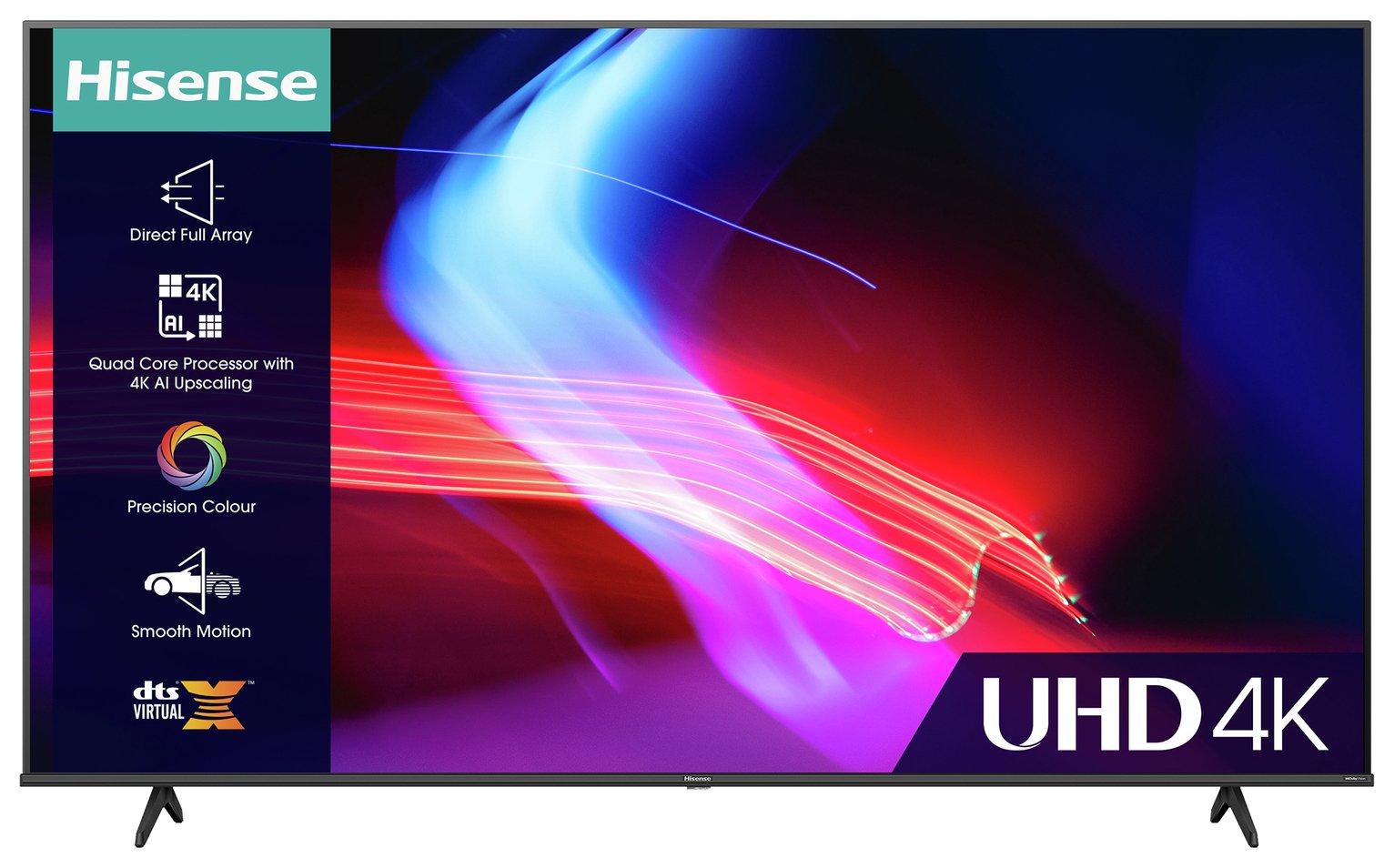 Hisense 65 Inch 65A6KTUK Smart 4K UHD HDR DLED Freeview TV