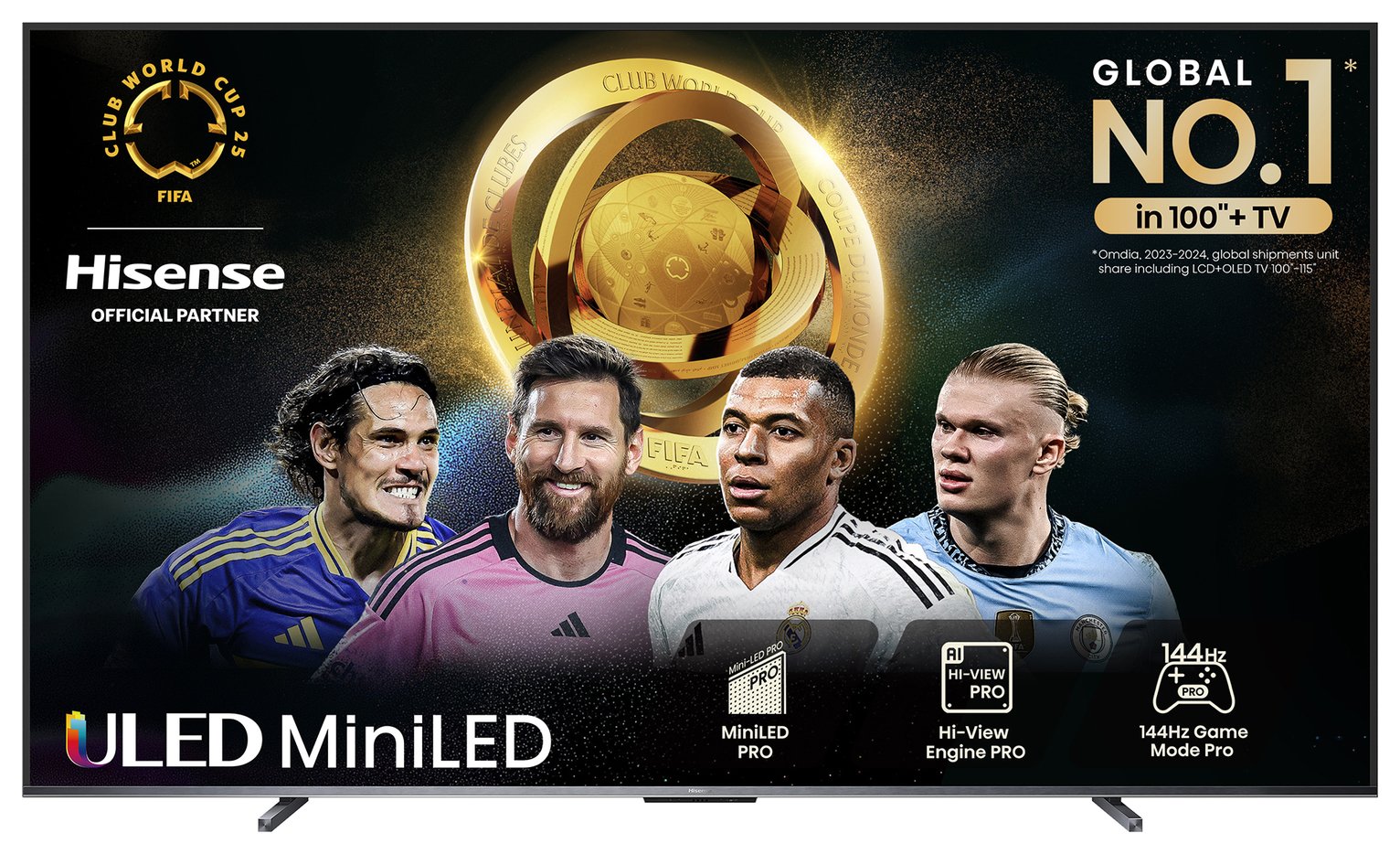 Hisense 100 Inch 100U7NQTUK Smart 4K UHD HDR ULED Freely TV