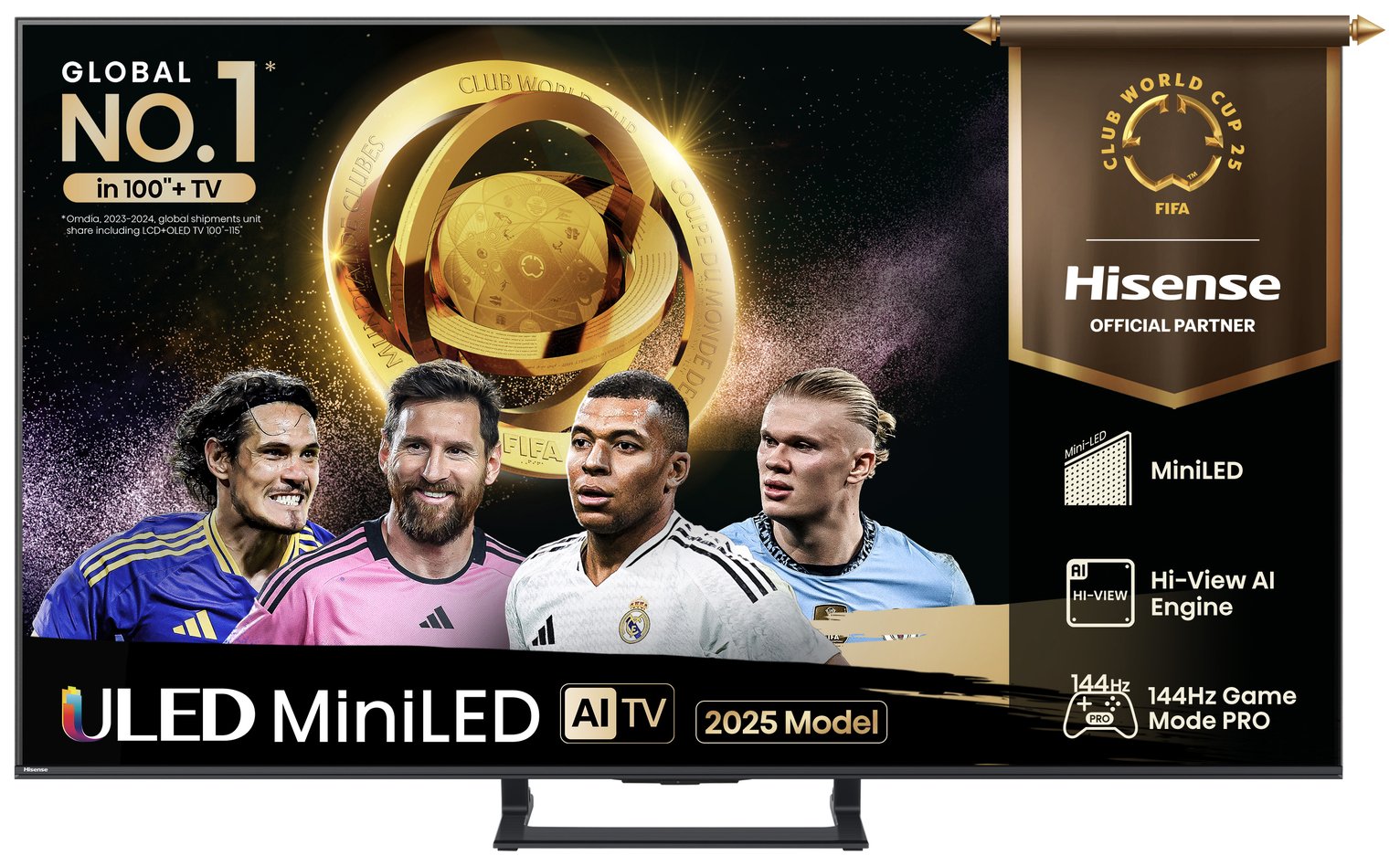 Hisense 65 In 65E8QTUK Smart 4K UHD HDR Mini LED Freely TV