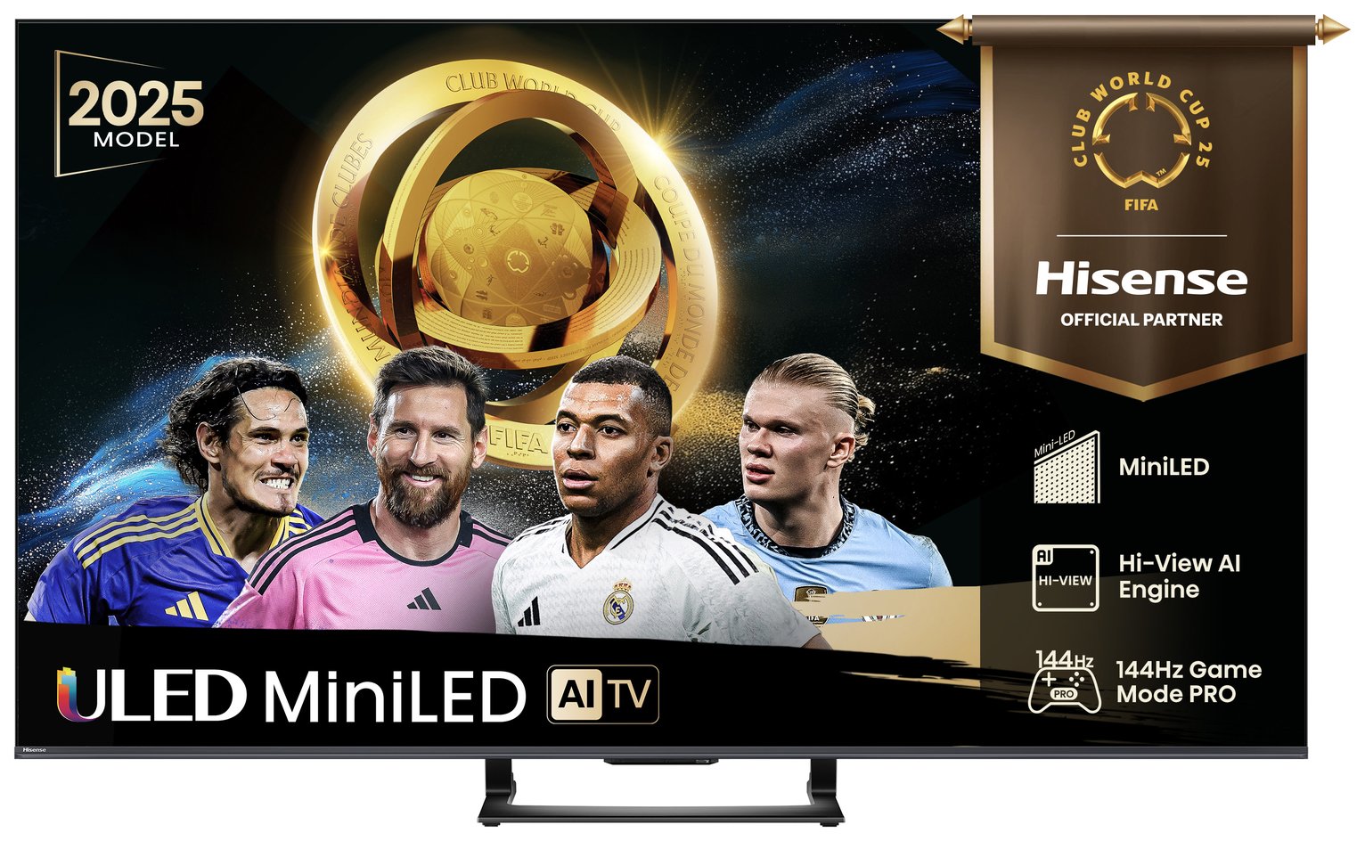Hisense 65 Inch 65U7QTUK Smart 4K UHD HDR Mini LED Freely TV