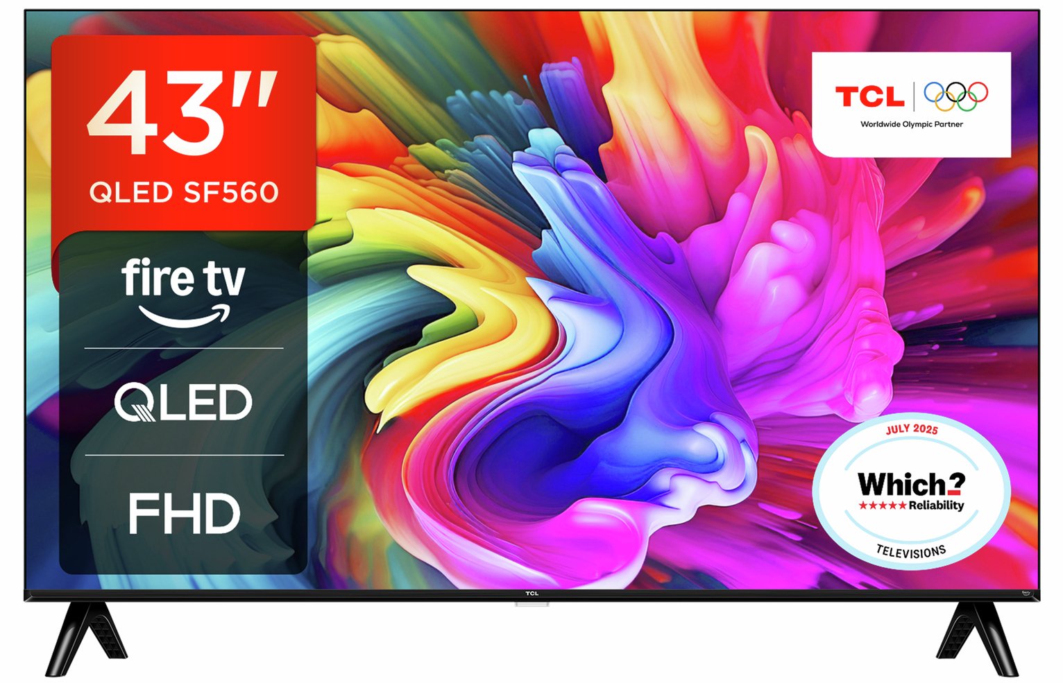 TCL 43 Inch 43SF560-UK Smart FHD HDR QLED Freely TV