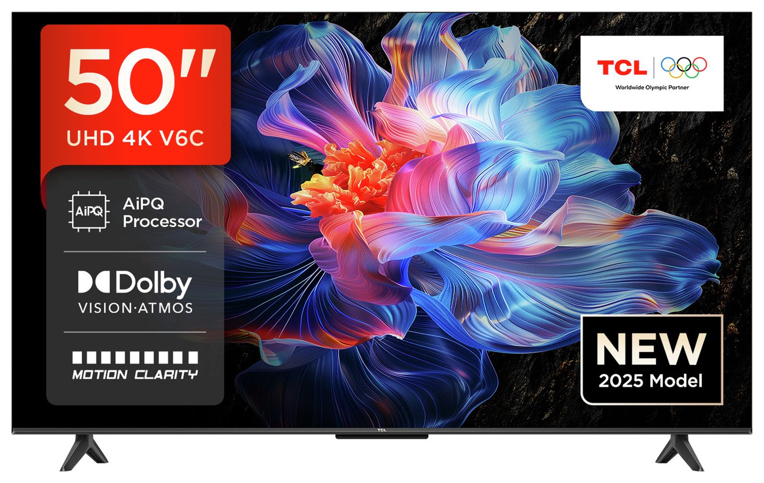 TCL 50 Inch 50V6C-UK Smart 4K UHD HDR LED TV