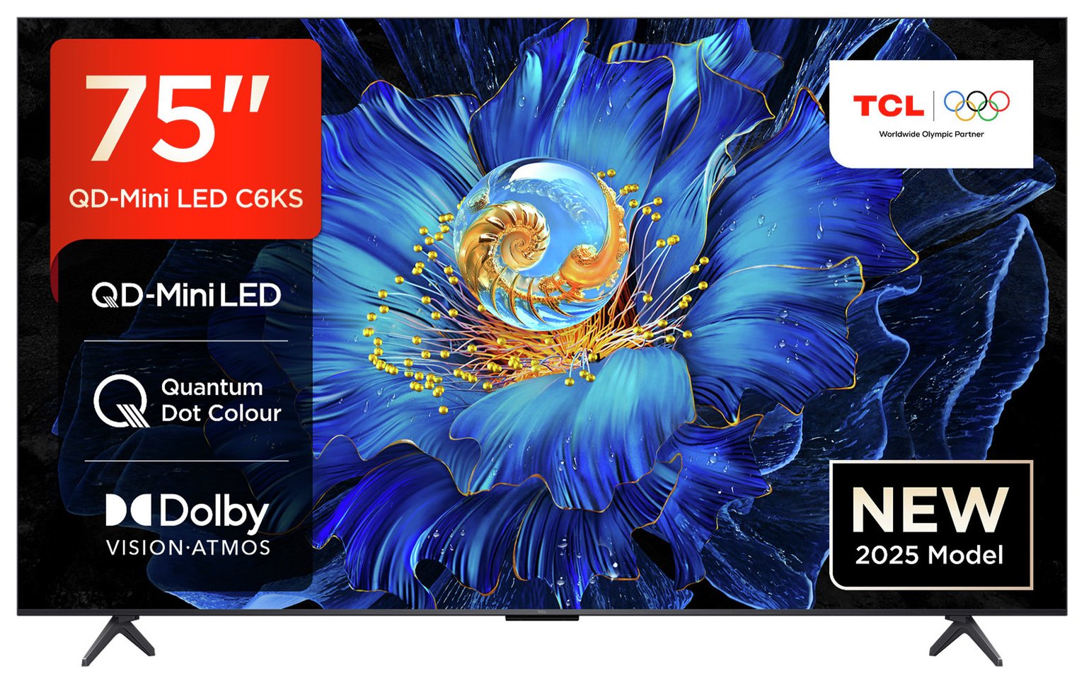 TCL 75 Inch 75C6KS Smart 4K UHD HDR Mini LED TV