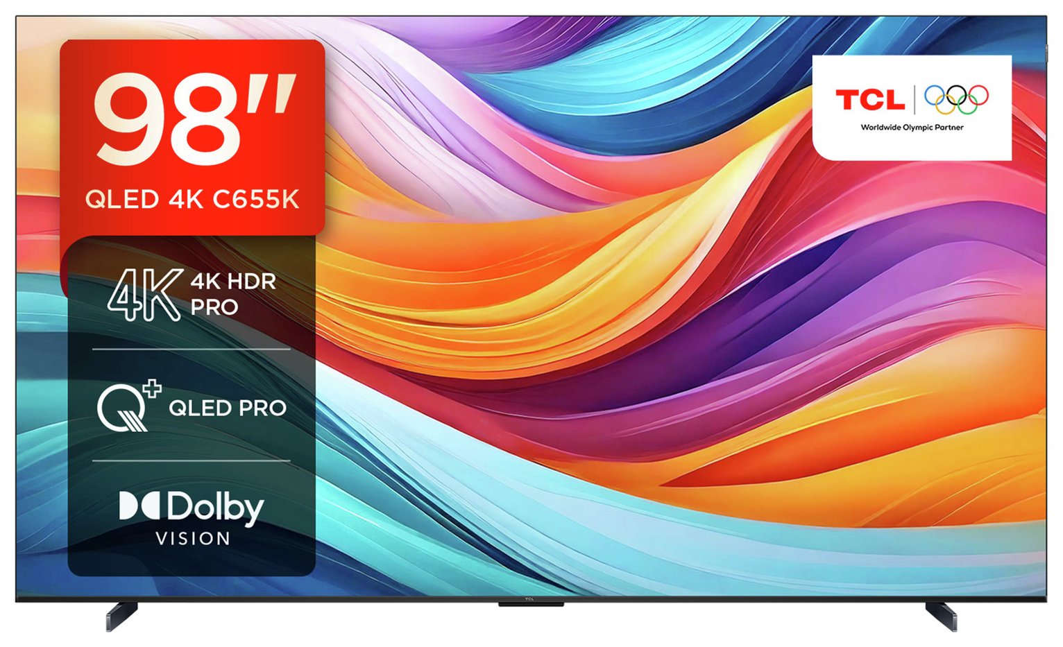 TCL 98 Inch 98C655K Smart 4K Ultra HD HDR QLED Pro TV