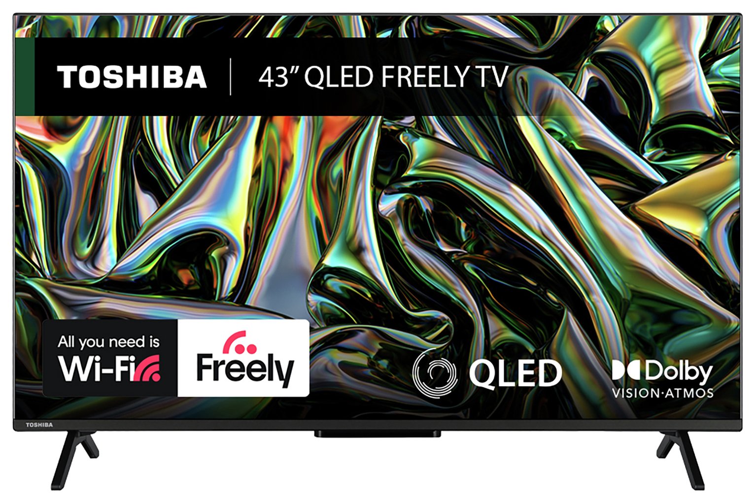 Toshiba 43 Inch 43QV2F63DB Smart UHD HDR QLED Freely TV